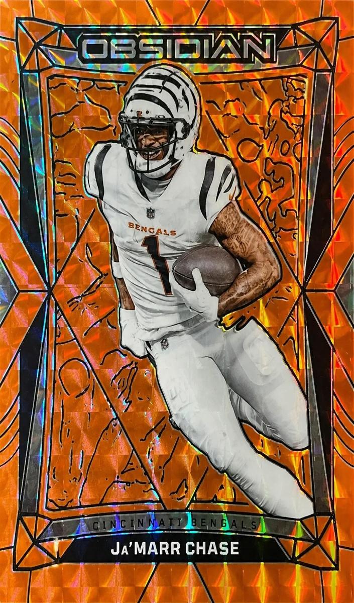 2024 Panini Obsidian Football International Orange Mosaic Ja'Marr Chase #39