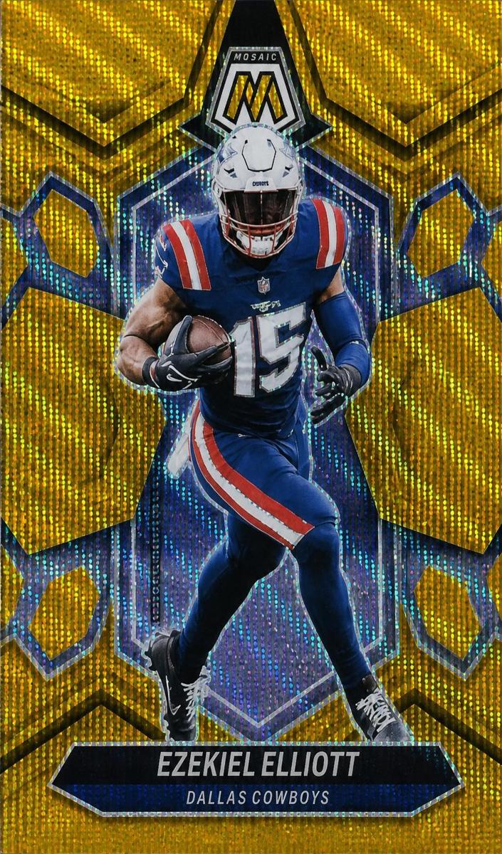 2024 Panini Mosaic Football Gold Wave Ezekiel Elliott #58
