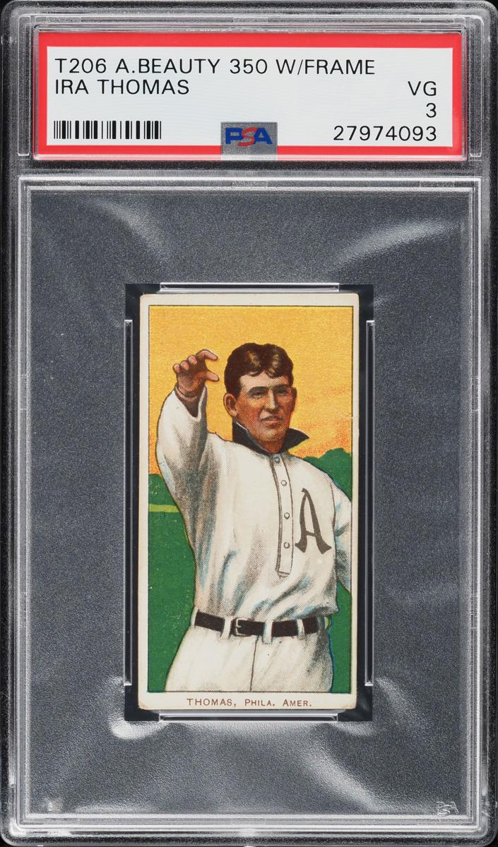 1909-11 T206 Baseball With Frame Back Ira Thomas #NNO