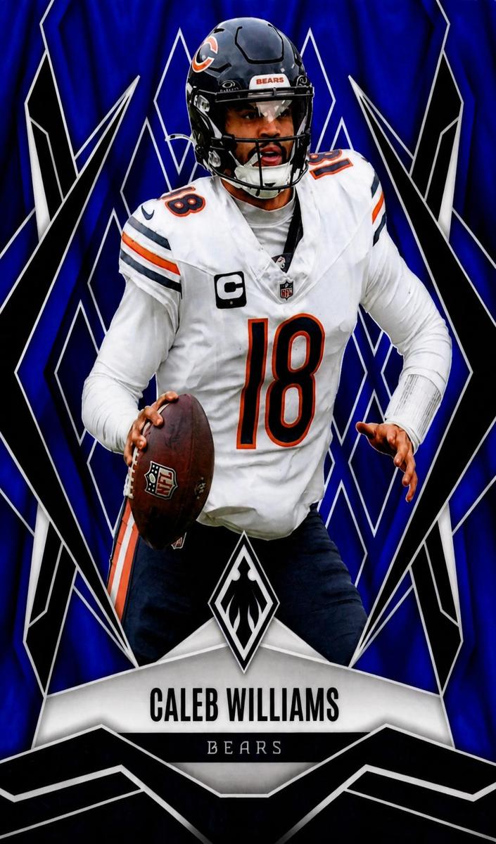 2025 Panini Phoenix Football Blue Seismic Caleb Williams #11
