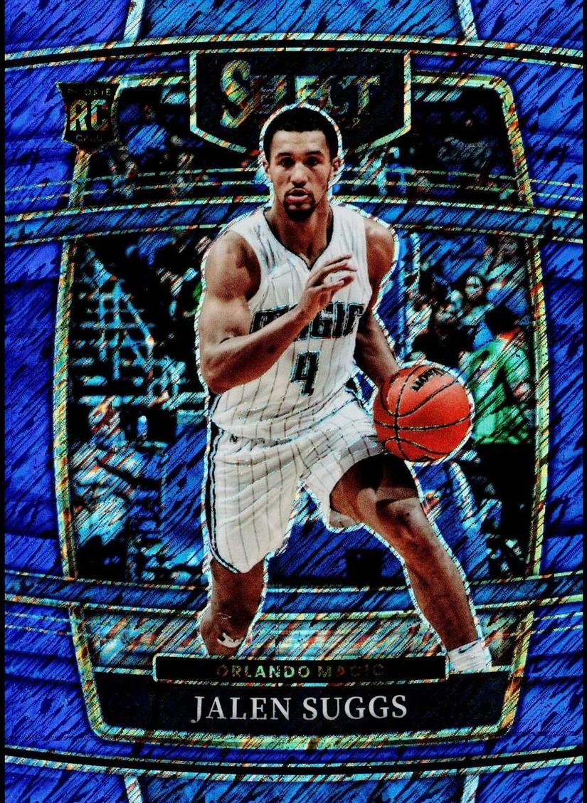 2021 Panini Select Basketball Blue Shimmer Prizm Jalen Suggs #27 SGC 9.5