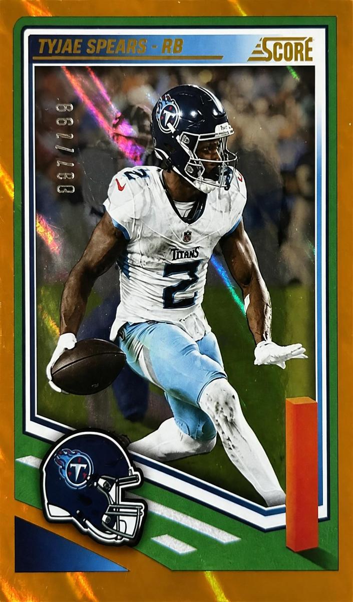 2025 Panini Score Football Lava Tyjae Spears #46