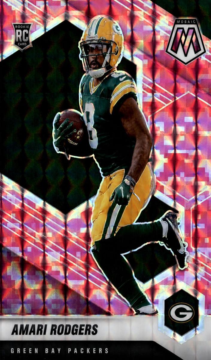 2021 Panini Mosaic Football Camo Pink Amari Rodgers #388