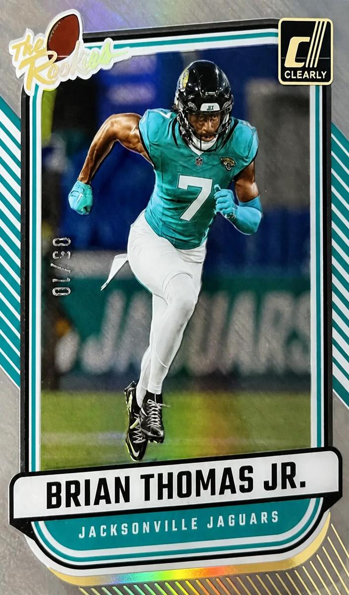 2024 Panini Clearly Donruss Football Gold Brian Thomas Jr. #12