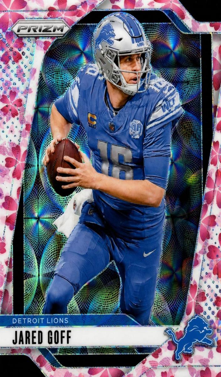 2024 Panini Prizm Football Choice Cherry Blossom Jared Goff #92