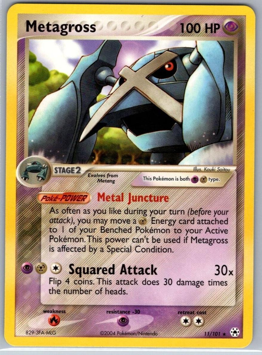 2004 Pokemon EX Hidden Legends Metagross #11 PSA 9