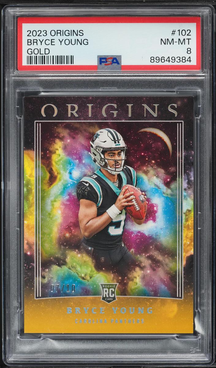 2023 Panini Origins Football Gold Bryce Young #102 PSA 8