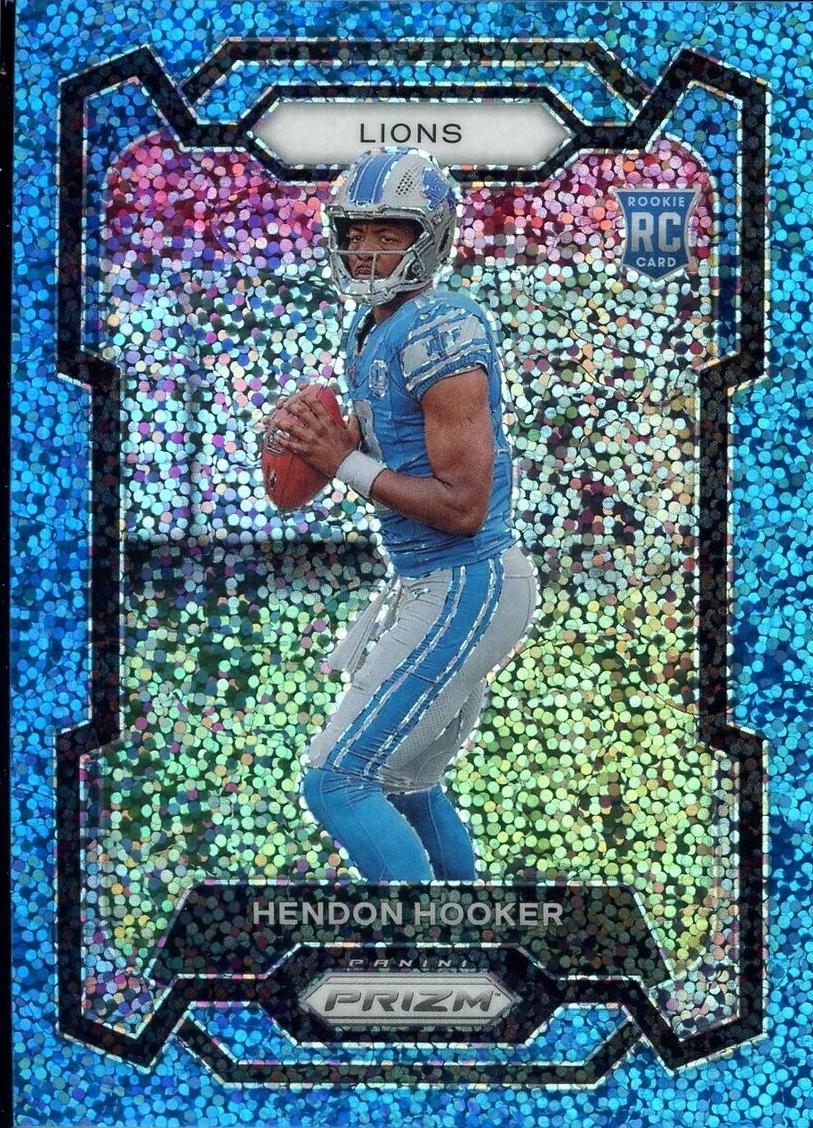 2023 Panini Prizm Football Blue Sparkle Hendon Hooker #329 PSA 9