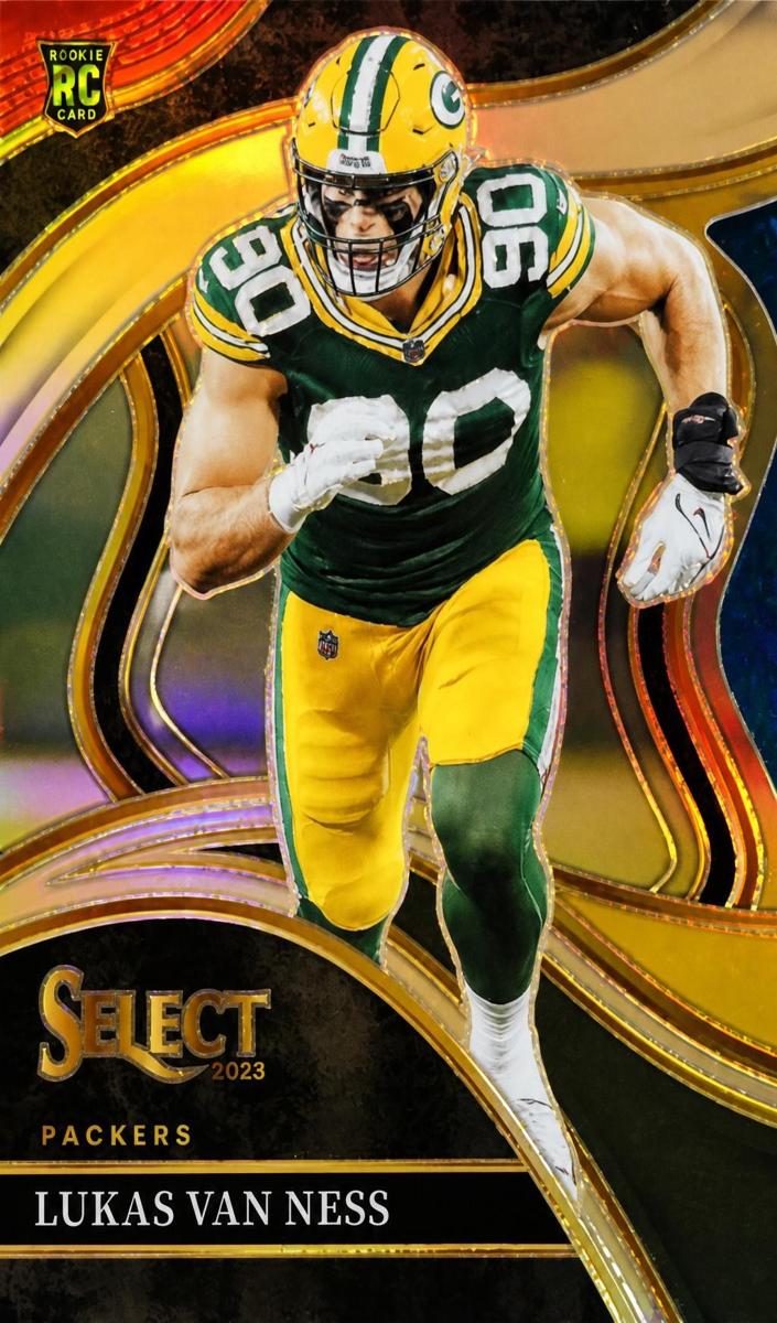 2023 Panini Prizm Football Red Yellow Lukas Van Ness #336