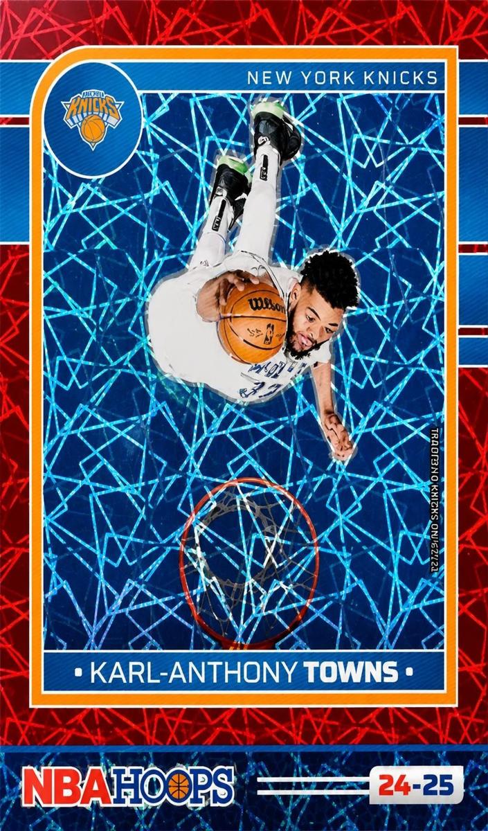 2024 Panini Hoops Basketball Premium Red Lazer Karl-Anthony Towns #5