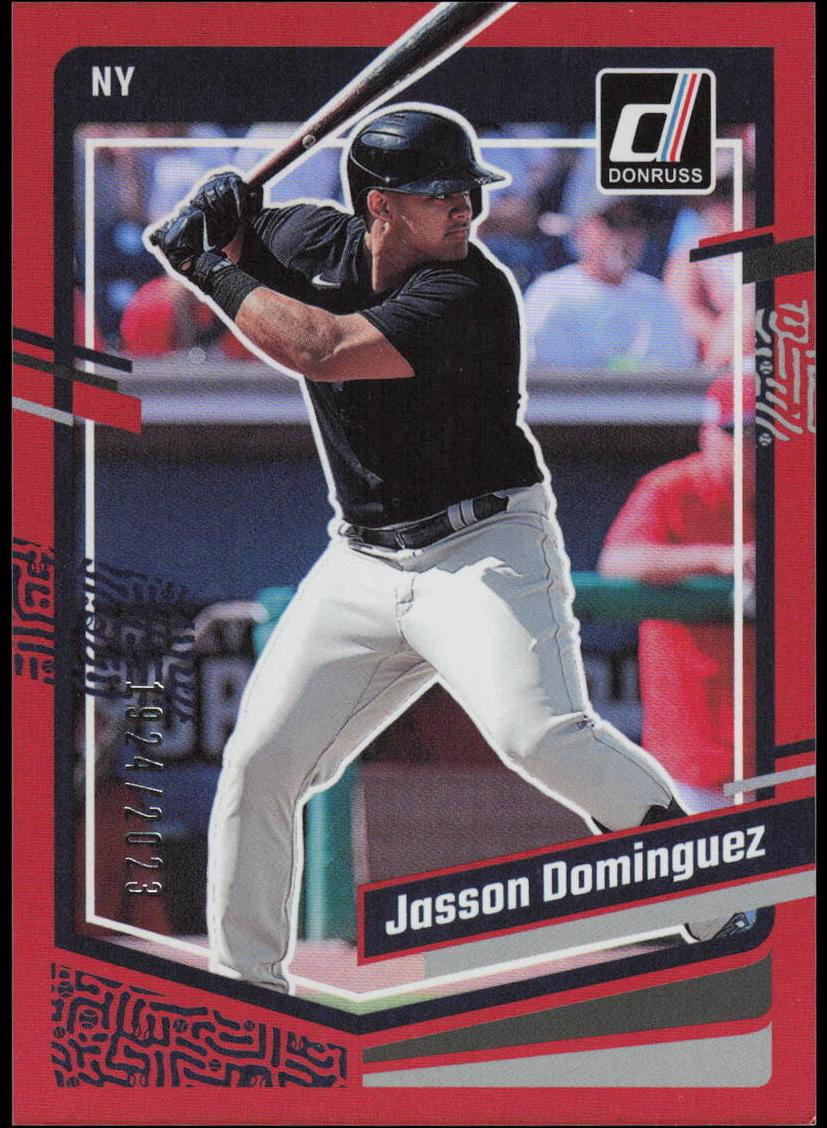 2023 Panini Donruss Baseball Red Holo Jasson Dominguez #109