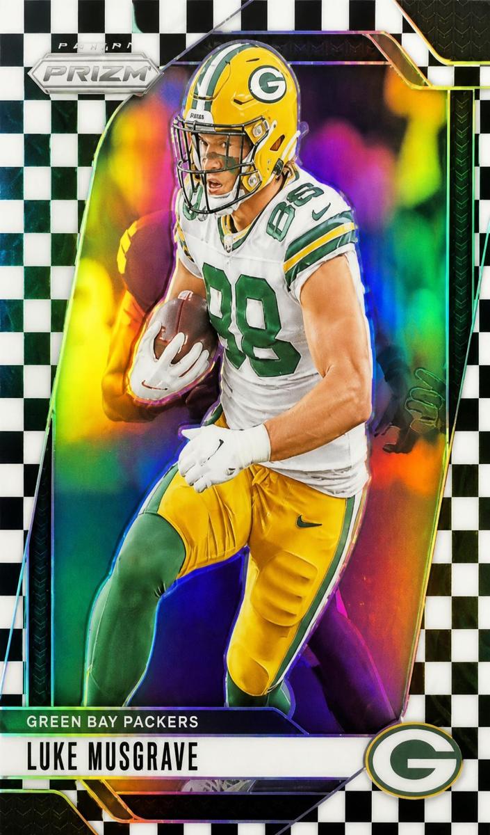 2024 Panini Prizm Football Black and White Checker Luke Musgrave #105