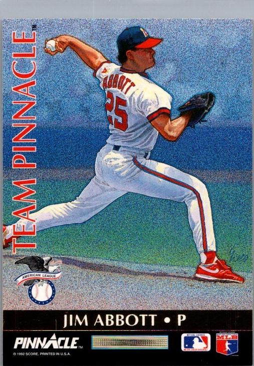 1992 Pinnacle Baseball Jim Abbott #2