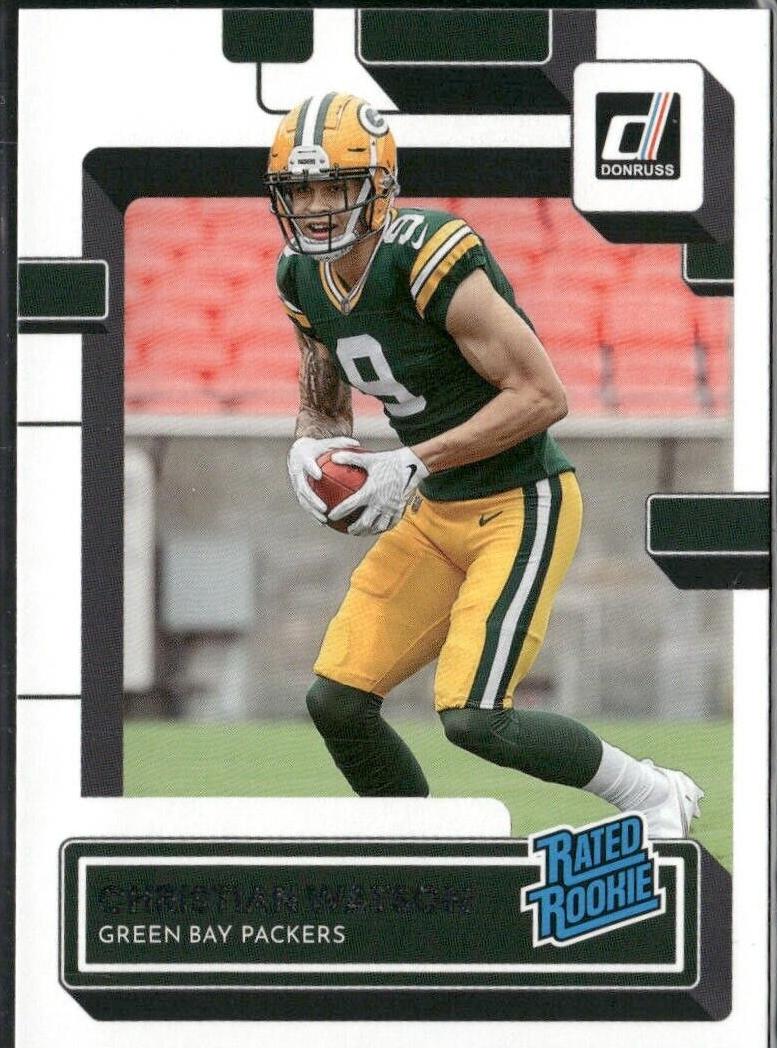 2022 Panini Donruss Football Christian Watson #319 PSA 10