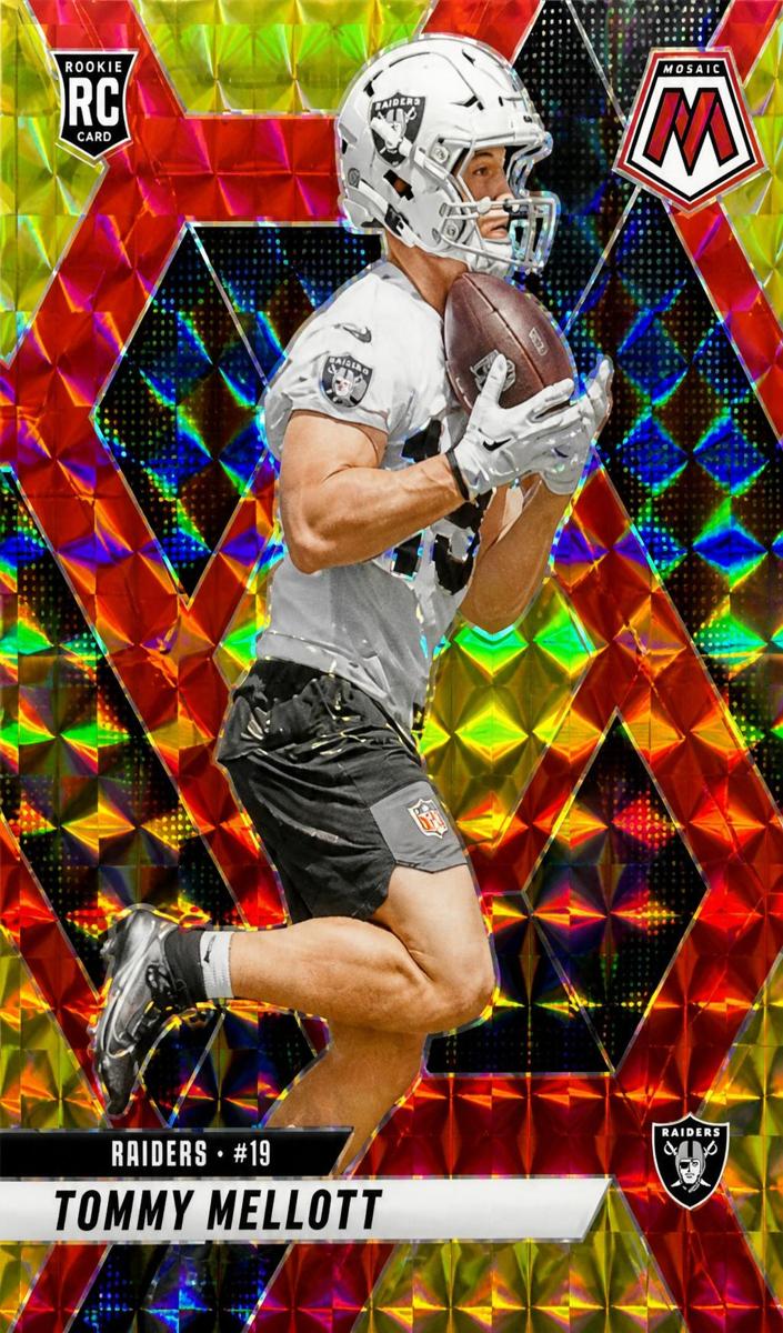 2025 Panini Mosaic Football Choice Fusion Red and Yellow Tommy Mellott #389
