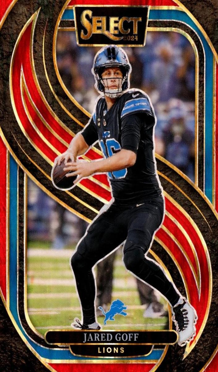 2024 Panini Select Football Tri-Color Jared Goff #123 PSA 10