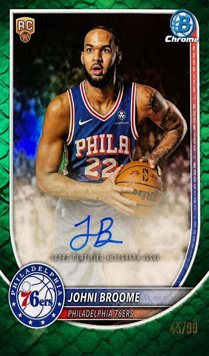 2025 Bowman Basketball Reptilian Green Refractor Johni Broome #BCA-JO