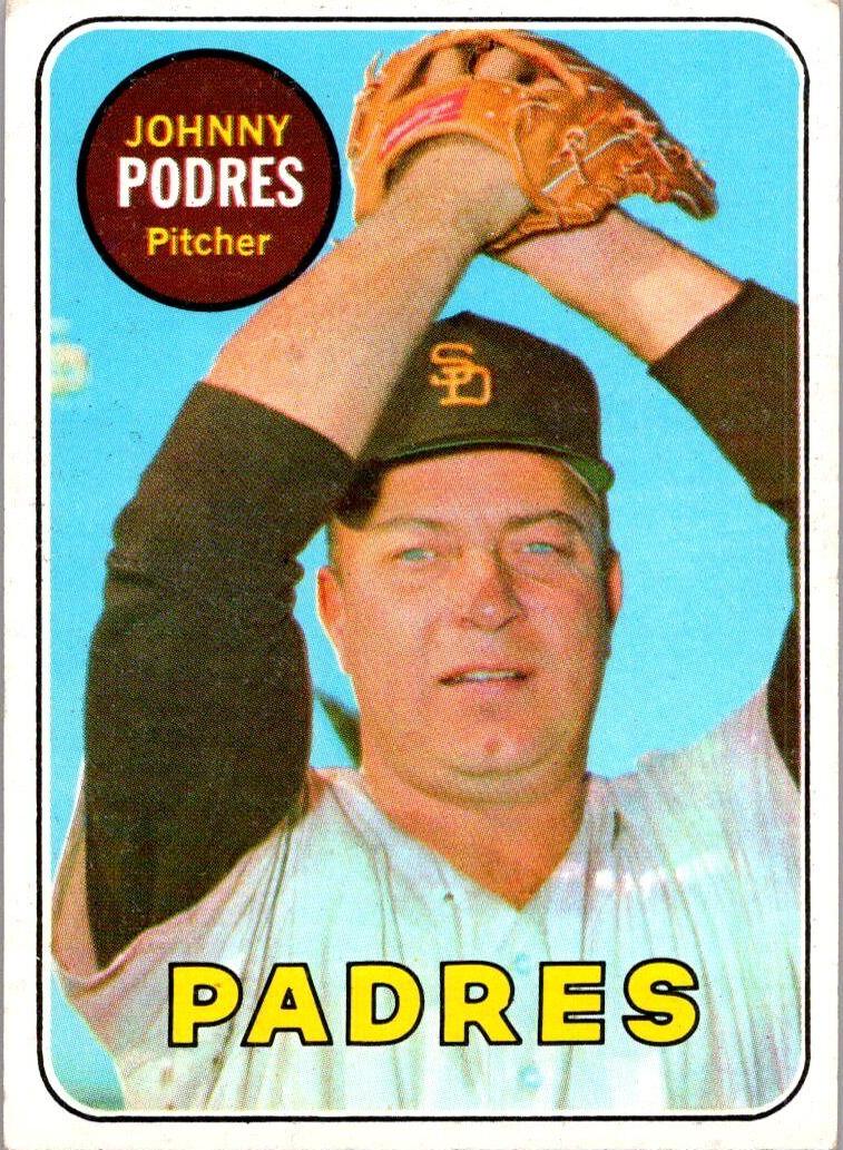 1969 Topps Baseball Johnny Podres #659 PSA 8