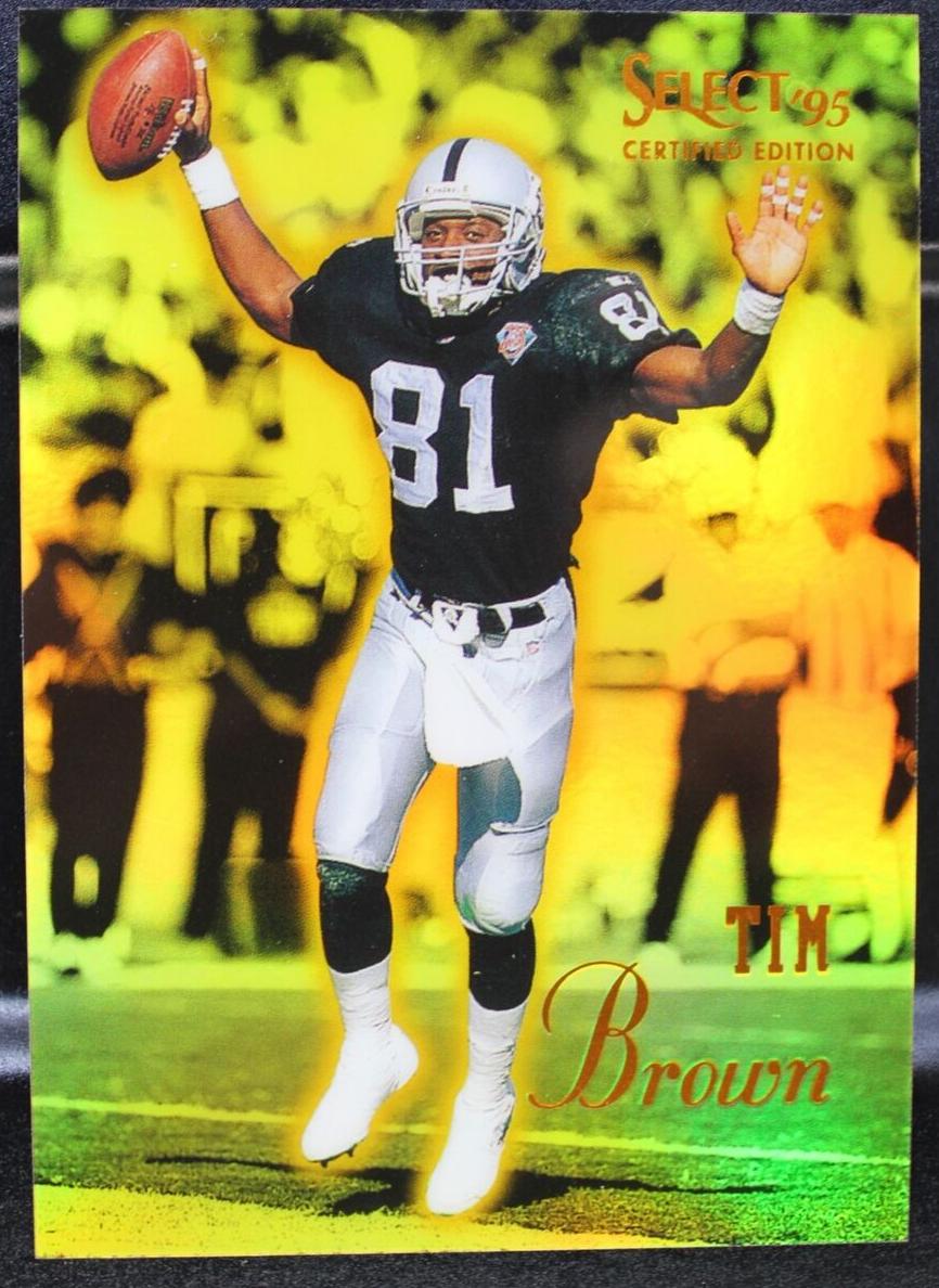 1995 Select Certified Football Mirror Gold Tim Brown #18