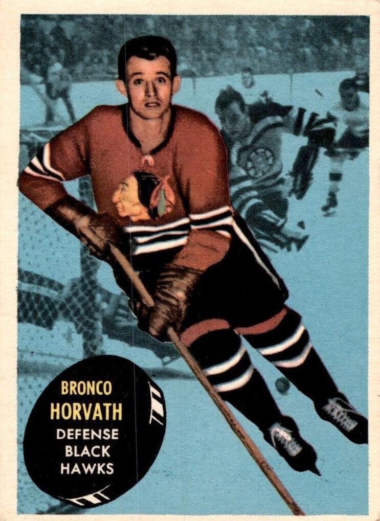 1961 Topps Hockey Bronco Horvath #40