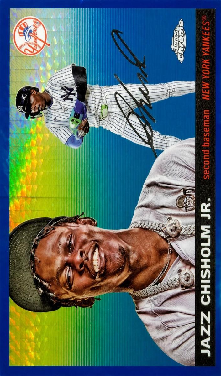 2025 Topps Chrome Platinum Baseball Blue Prism Refractor Jazz Chisholm Jr. #130