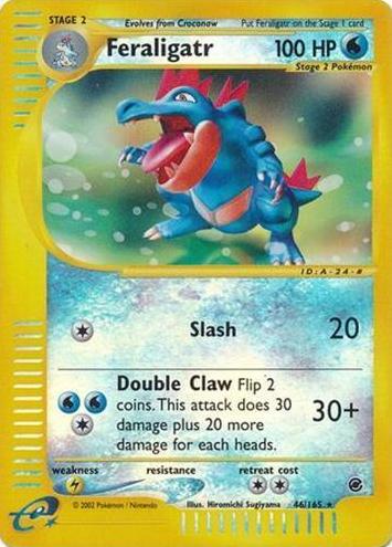 2002 Pokemon Expedition Base Set Reverse Foil Feraligatr #46