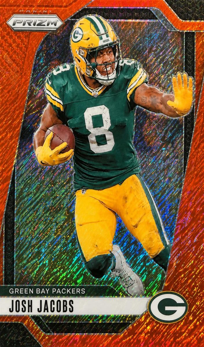 2024 Panini Prizm Football Red Shimmer Josh Jacobs #102 PSA 9