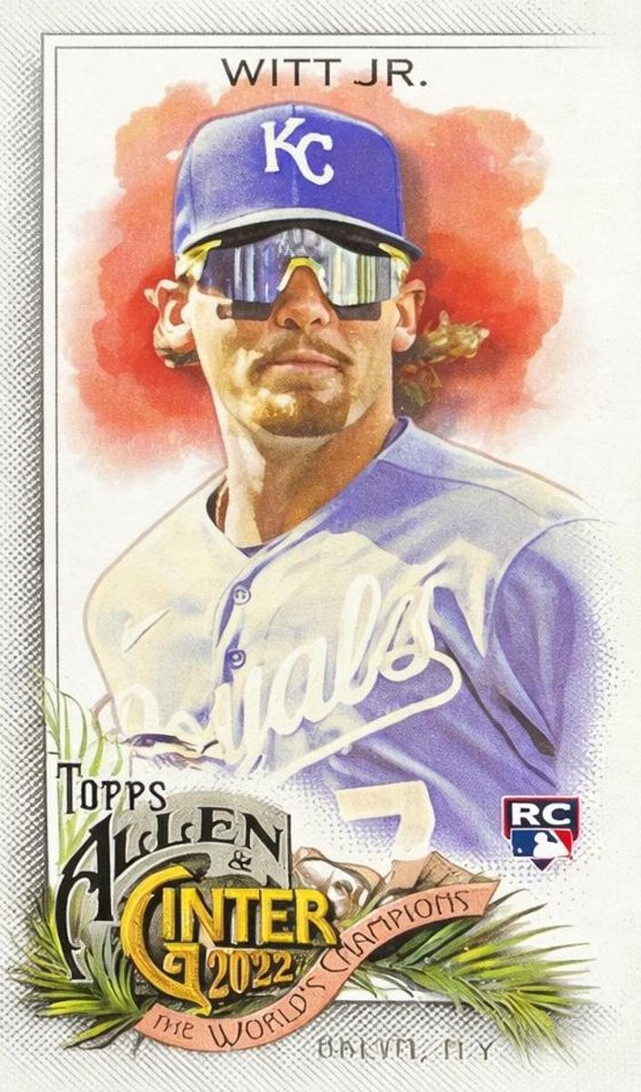 2022 Topps Allen & Ginter Baseball Allen & Ginter Back Mini Bobby Witt Jr. #250 PSA 9