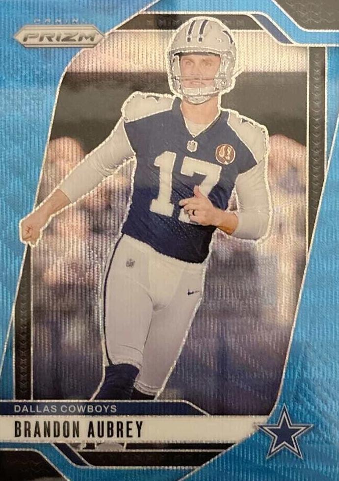 2024 Panini Prizm Football Blue Wave Brandon Aubrey #79