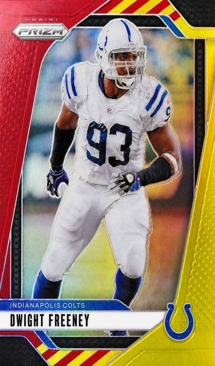 2024 Panini Prizm Football Red and Yellow Dwight Freeney #127