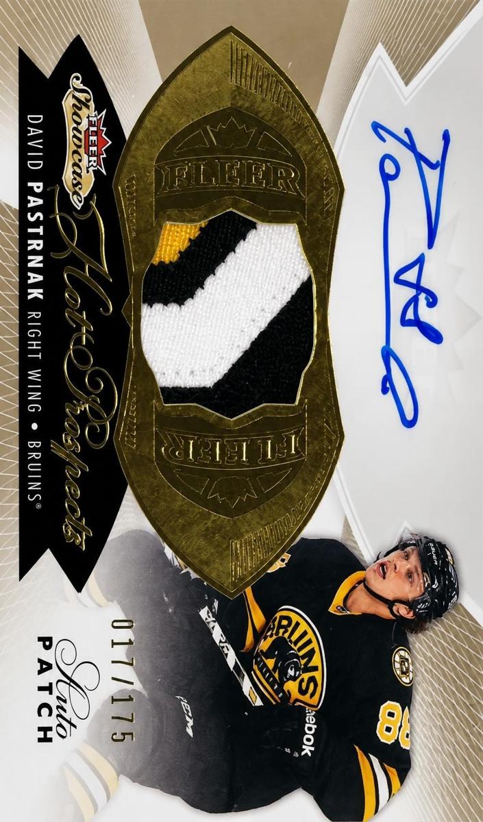 2014 Fleer Showcase Hockey David Pastrnak #187 PSA 9