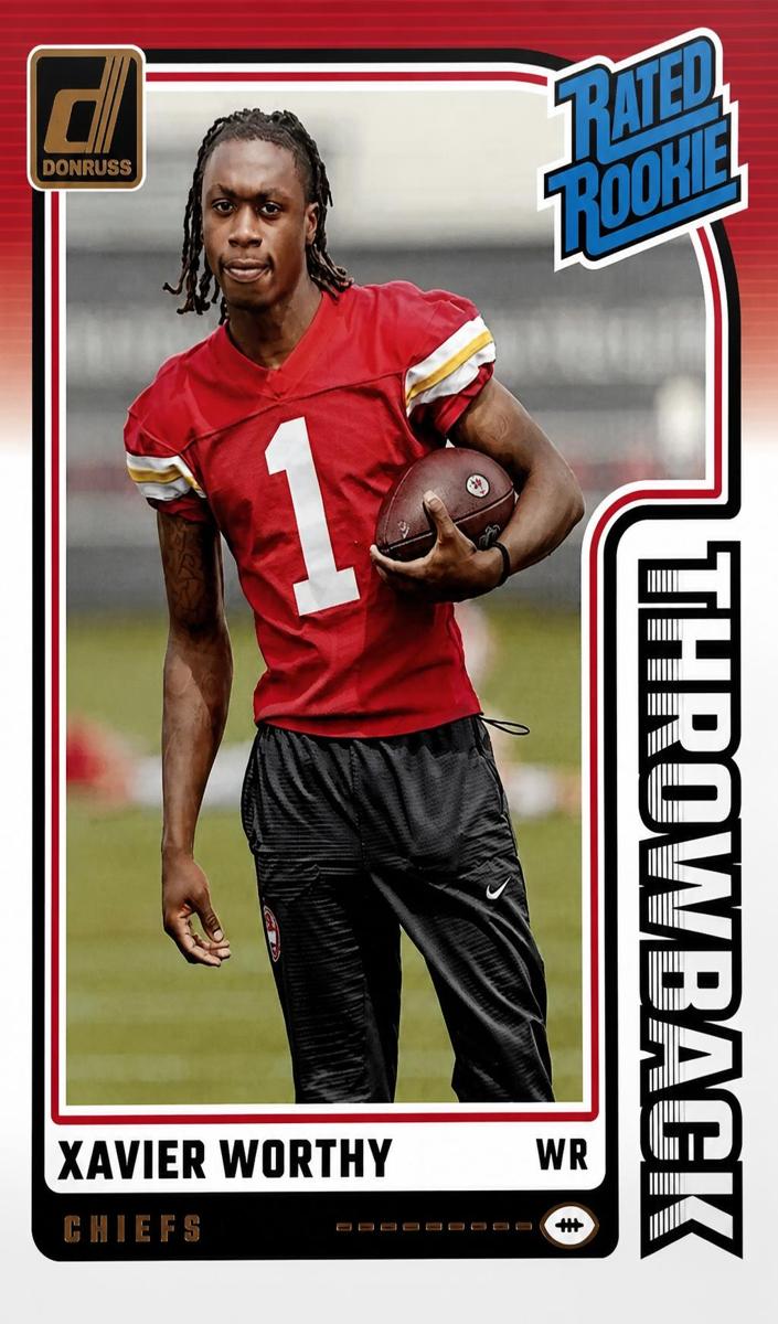 2024 Panini Donruss Football Xavier Worthy #50 PSA 9