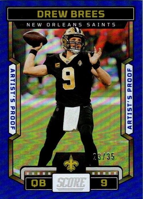 2023 Panini Score Football Artist's Proof Drew Brees #58