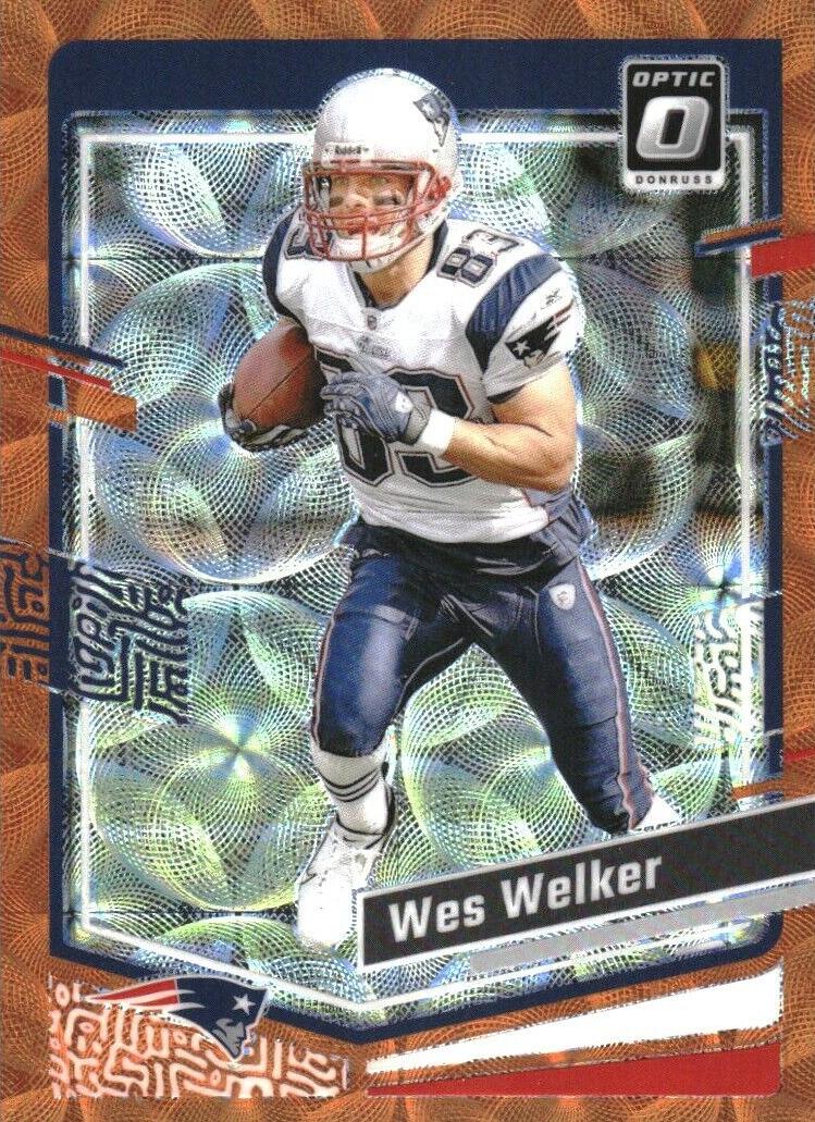 2023 Donruss Optic Football Orange Scope Wes Welker #133 PSA 8.5