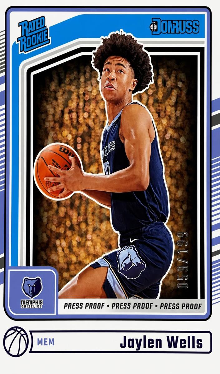 2024 Panini Donruss Basketball Press Proof Purple Jaylen Wells #245 PSA 10