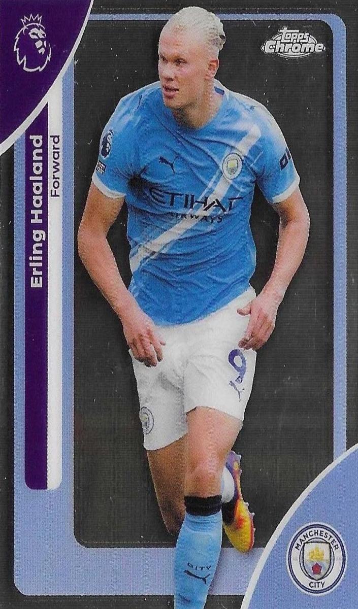 2026 Topps Chrome Premier League Soccer Erling Haaland #125