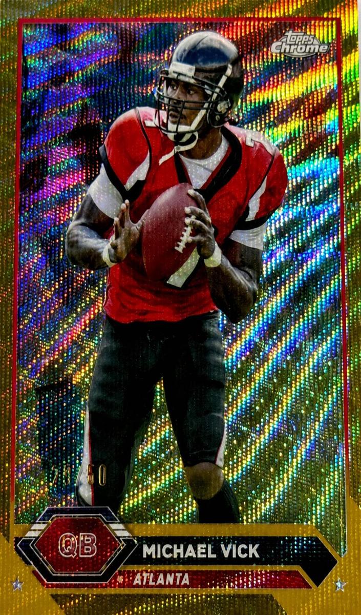 2023 Topps Composite Football Gold Wave Refractor Michael Vick #50 PSA 9