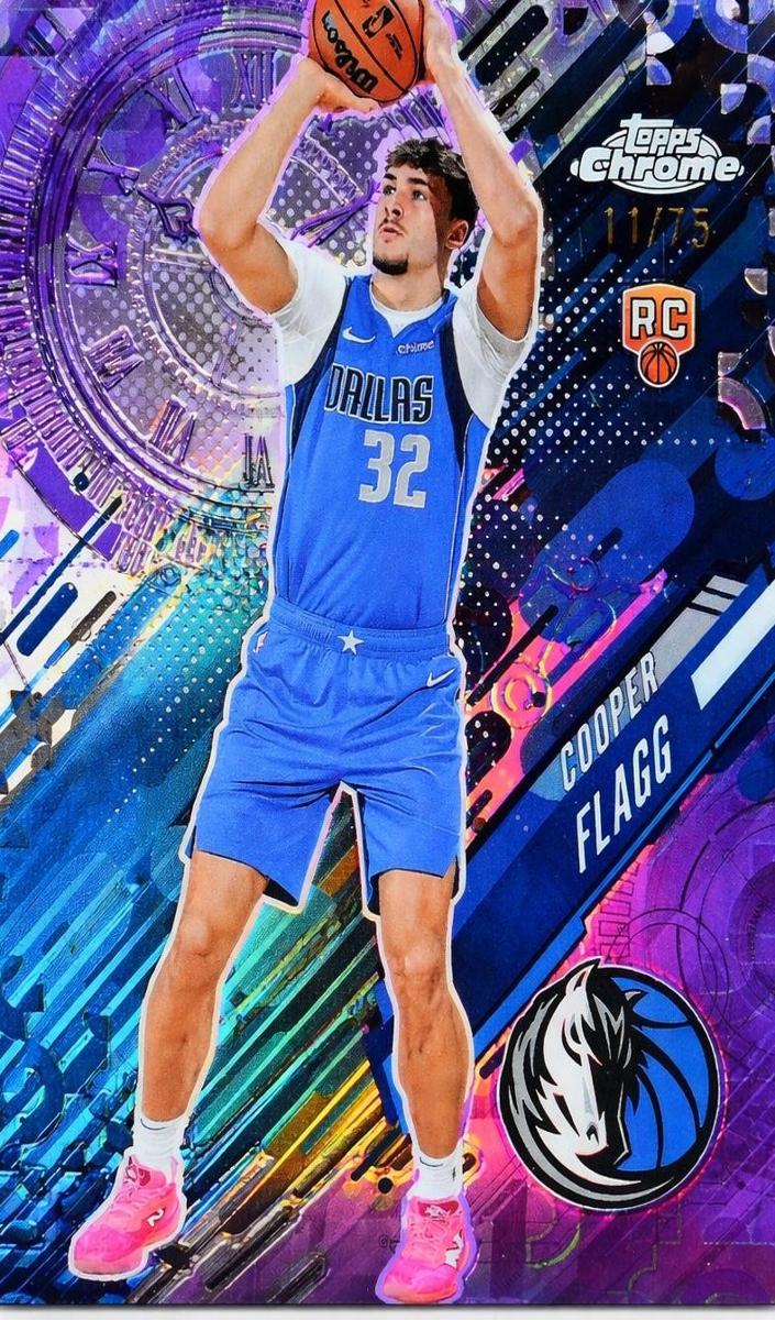 2025 Topps Chrome Basketball Purple Refractor Cooper Flagg #GT-16 PSA 9