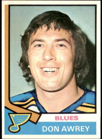 1974 Topps Hockey Don Awrey #80 PSA 9