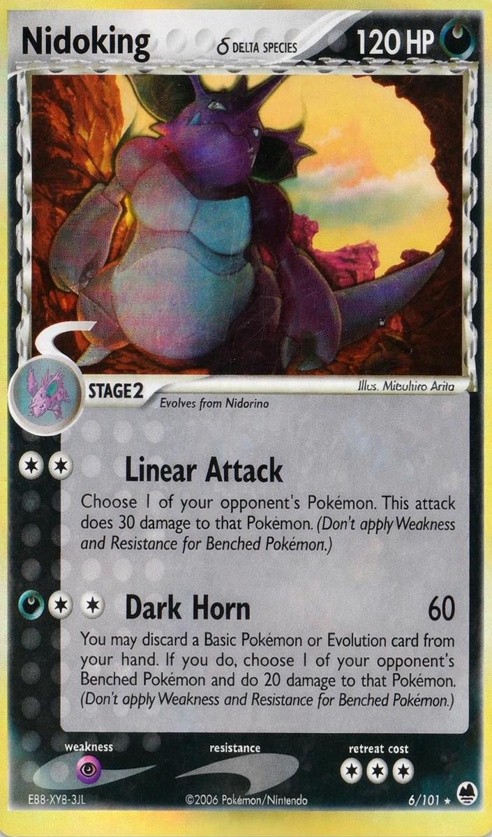 2006 Pokemon EX Dragon Frontiers Reverse Holo Nidoking #6 PSA 9
