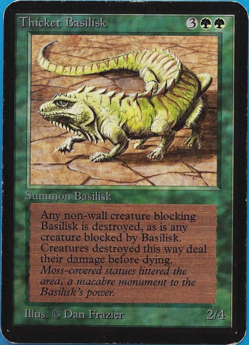 1993 Magic The Gathering Alpha Thicket Basilisk #NNO