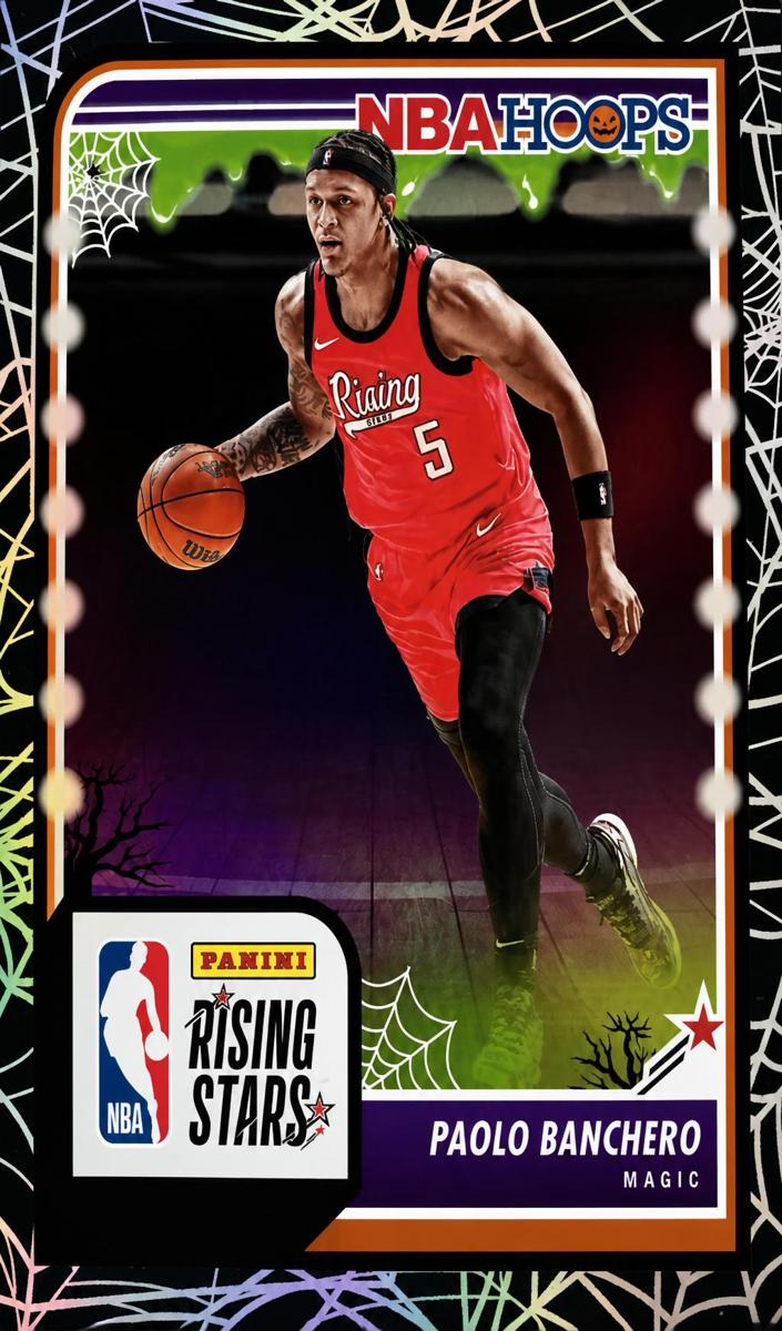 2023 Panini Haunted Hoops Basketball Holo Webs Paolo Banchero #295 PSA 9