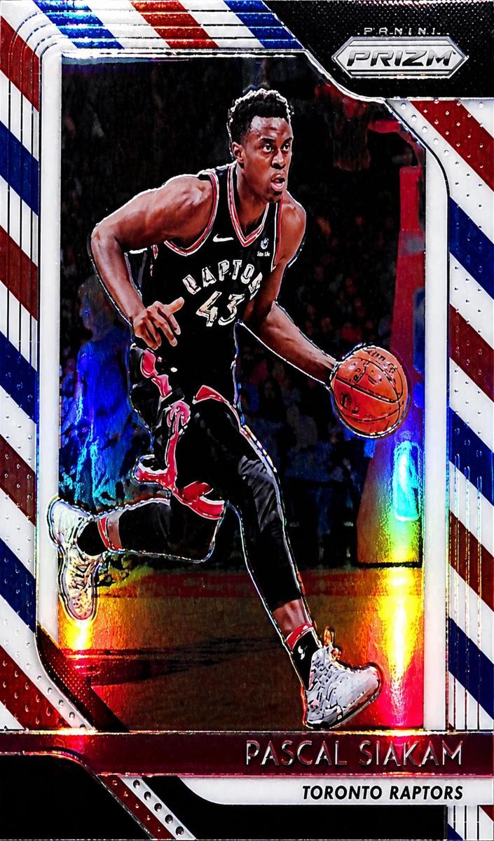 2018 Panini Prizm Basketball Prizms Red White Blue Pascal Siakam #83 PSA 10