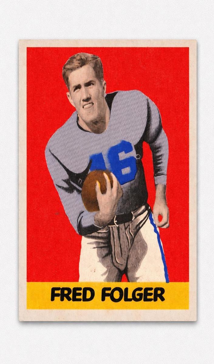 1948 Leaf Football Gray Jersey Fred Folger #83