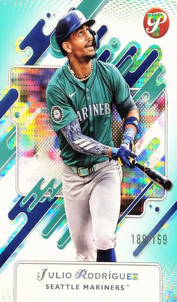 2025 Topps Pristine Baseball Aqua Refractor Julio Rodriguez #205