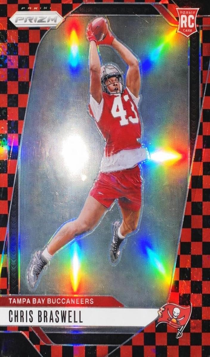 2024 Panini Prizm Football Black and Red Checker Chris Braswell #320