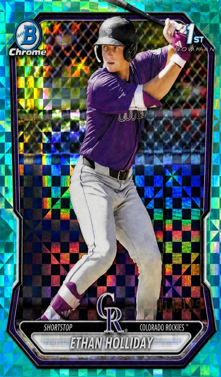 2026 Bowman Baseball Aqua X-Fractor Refractor Ethan Holliday #BCP-1