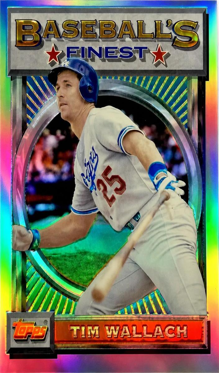 1993 Topps Finest Baseball Refractor Tim Wallach #118 PSA 9