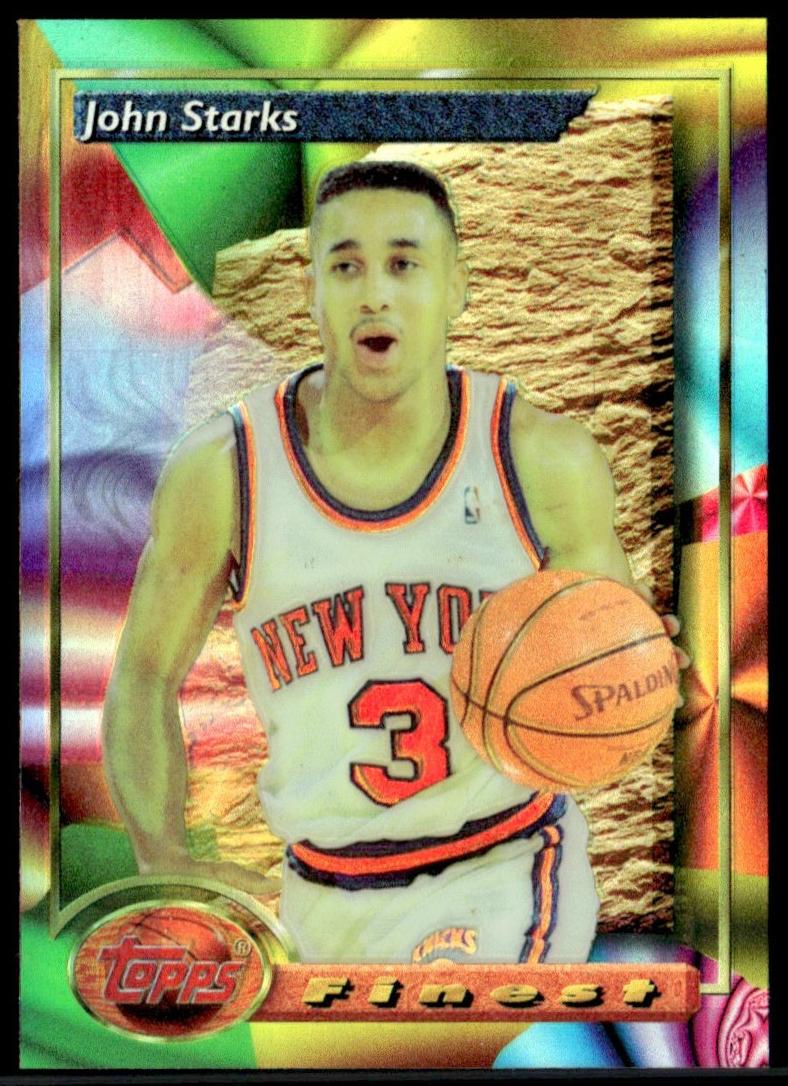 1993 Topps Finest Basketball Refractor John Starks #194 PSA 9