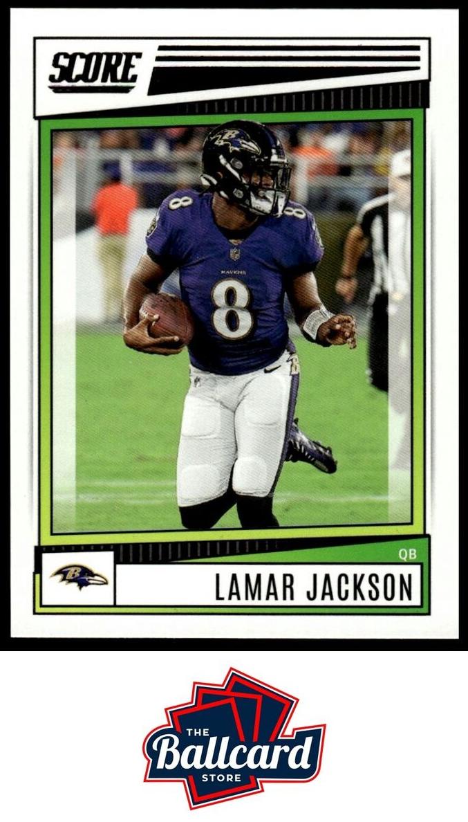 2022 Panini Score Football Lamar Jackson #184 PSA 9